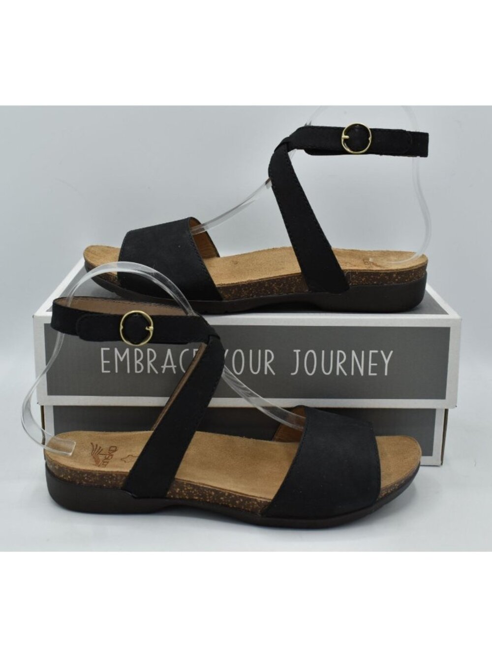 Dansko Womens EU Size 40 Rafferty Black Milled Nubuck Ankle Strap Sandals Shoes - Picture 11 of 14